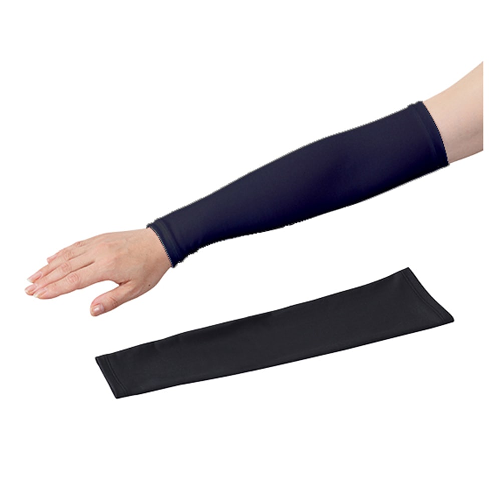 アズピュア(アズワン) アズピュア涼感アームカバー 黒 Φ85/115 L 1袋(2枚入) A2WA-46LB 1袋(ご注文単位1袋)【直送品】