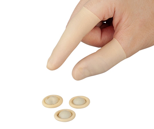 アズワン クリーンノールディスポリムレス指サック イエロー M 1袋（1000個入）　 1袋（ご注文単位1袋）【直送品】