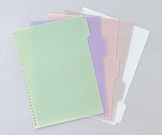 アズワン カラーインデックス A4、2・4・30穴 1袋(5枚×10組入) SK-460 1袋(ご注文単位1袋)【直送品】