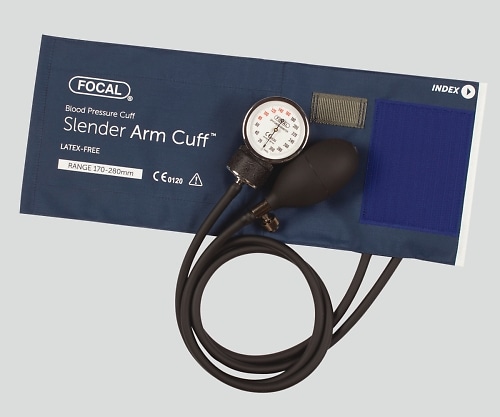 フォーカルコーポレーション アネロイド血圧計(ラテックスフリー) ナイロン・スレンダーアームカフ FC-100V 1個(ご注文単位1個)【直送品】