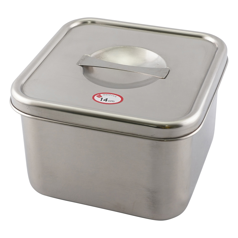 丸山ステンレス ツマミ付き ステンレス角型ポット 1.8L No.4 1個(ご注文単位1個)【直送品】