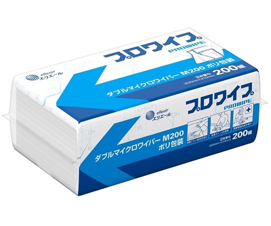 エリエール(大王製紙) エリエール プロワイプ ダブルマイクロワイパーM200 200組×30パック入 ポリ包装 823490 1ケース(ご注文単位1ケース)【直送品】