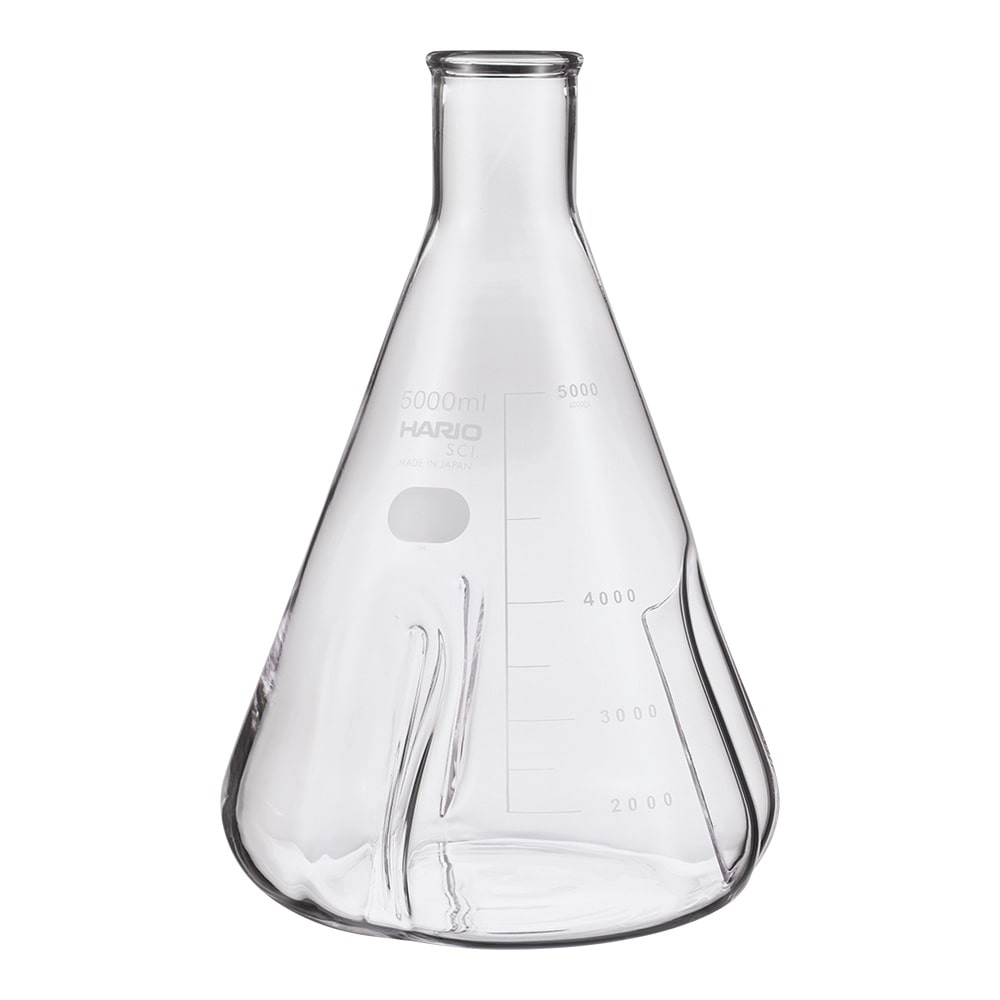 HARIO バッフル付き三角フラスコ 5000mL BSF-5L-SCI 1個(ご注文単位1個)【直送品】