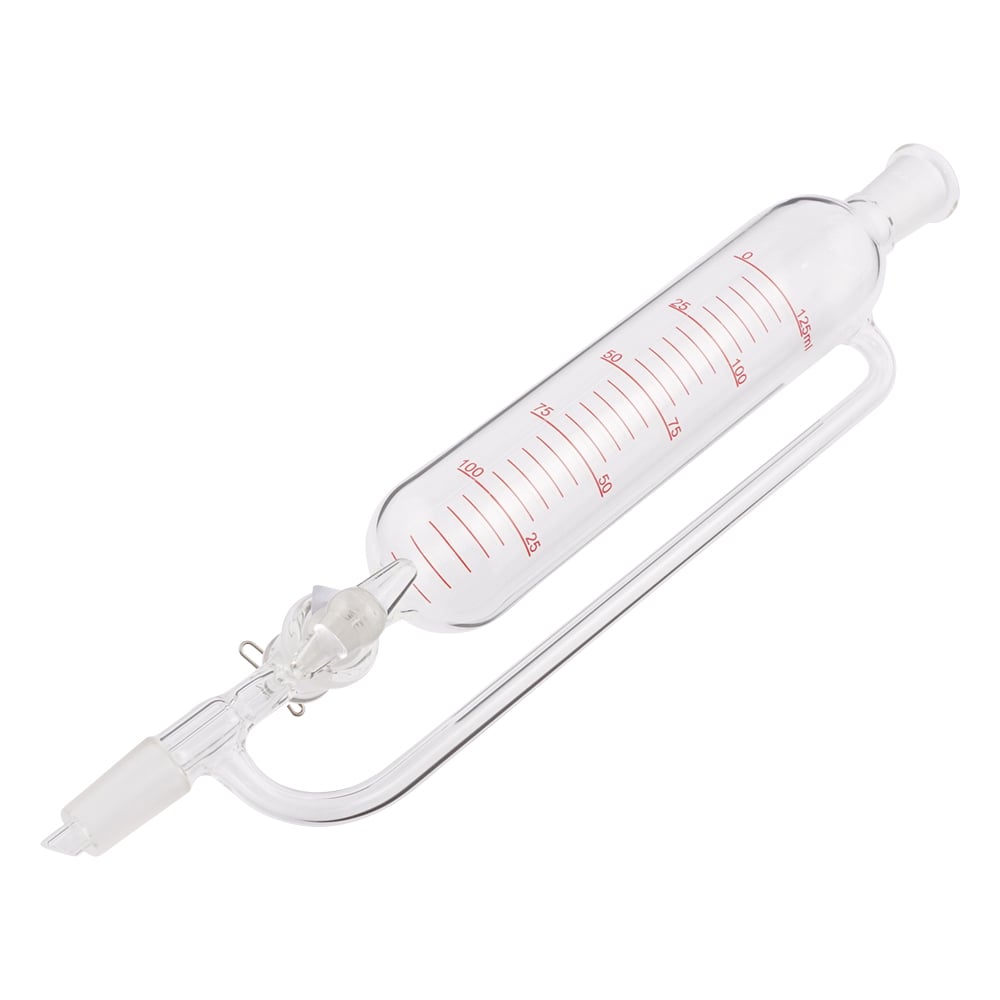 アズワン 円筒分液ロート（平衡型・ガラスコック）　125mL　 1個（ご注文単位1個）【直送品】