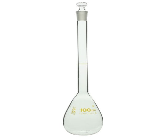 柴田科学 メスフラスコ(全量フラスコ・スーパーグレード) 透明 100mL 020060-100 1個(ご注文単位1個)【直送品】
