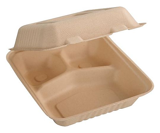 アートナップ 紙製モールドフードパック仕切付L 25枚入 EF-9425 1パック(ご注文単位1パック)【直送品】