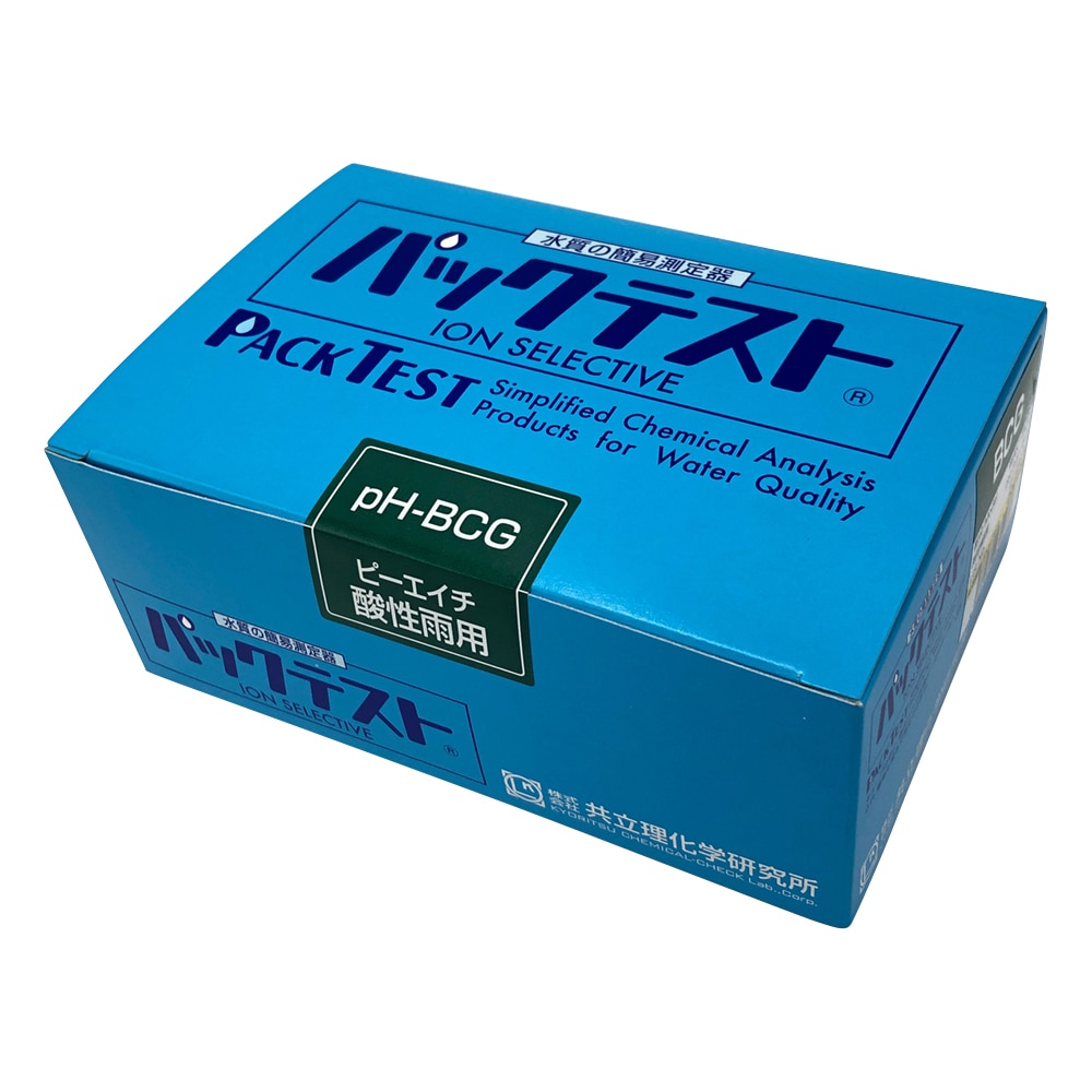 共立理化学研究所 パックテストR (簡易水質検査器具) pH-BCG(酸性雨用)1箱(5本×10袋入) WAK-BCG 1箱(ご注文単位1箱)【直送品】