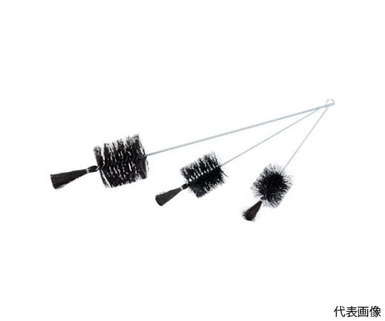 トラスコ中山 理化学ブラシ 瓶洗い用 黒豚毛 スチール柄2号 5本入 TBP-T2J-5P 1袋(ご注文単位1袋)【直送品】