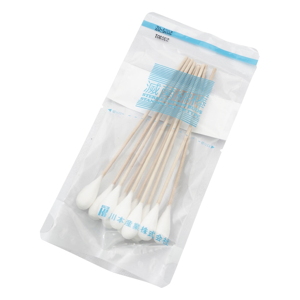 カワモト(川本産業) 滅菌綿棒#104 10本×50袋入SP 023-412660-00 1箱(ご注文単位1箱)【直送品】