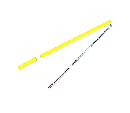 アズワン 温度計(フッ素樹脂コート)　0～100℃　アルコール　 1本（ご注文単位1本）【直送品】