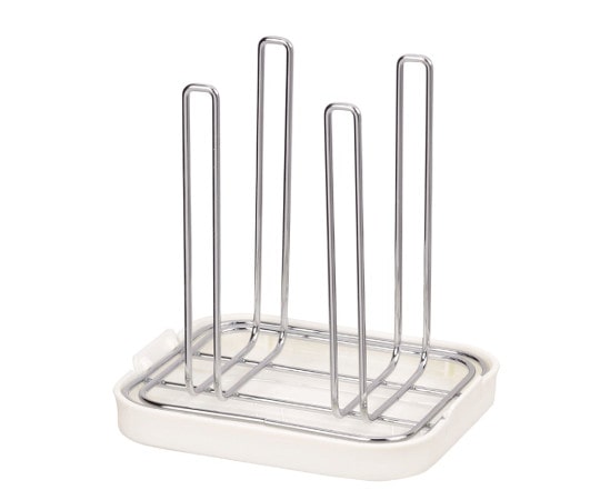 パール金属 シンプルストレージ ペットボトル・グラススタンド ホワイト HB-495 1個(ご注文単位1個)【直送品】