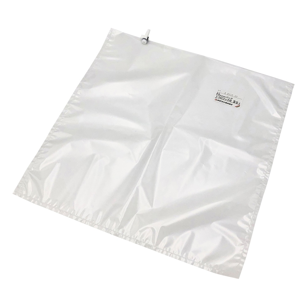 アズワン サンプリングバッグ(2フッ化) 1口コック 20L 1枚(ご注文単位1枚)【直送品】
