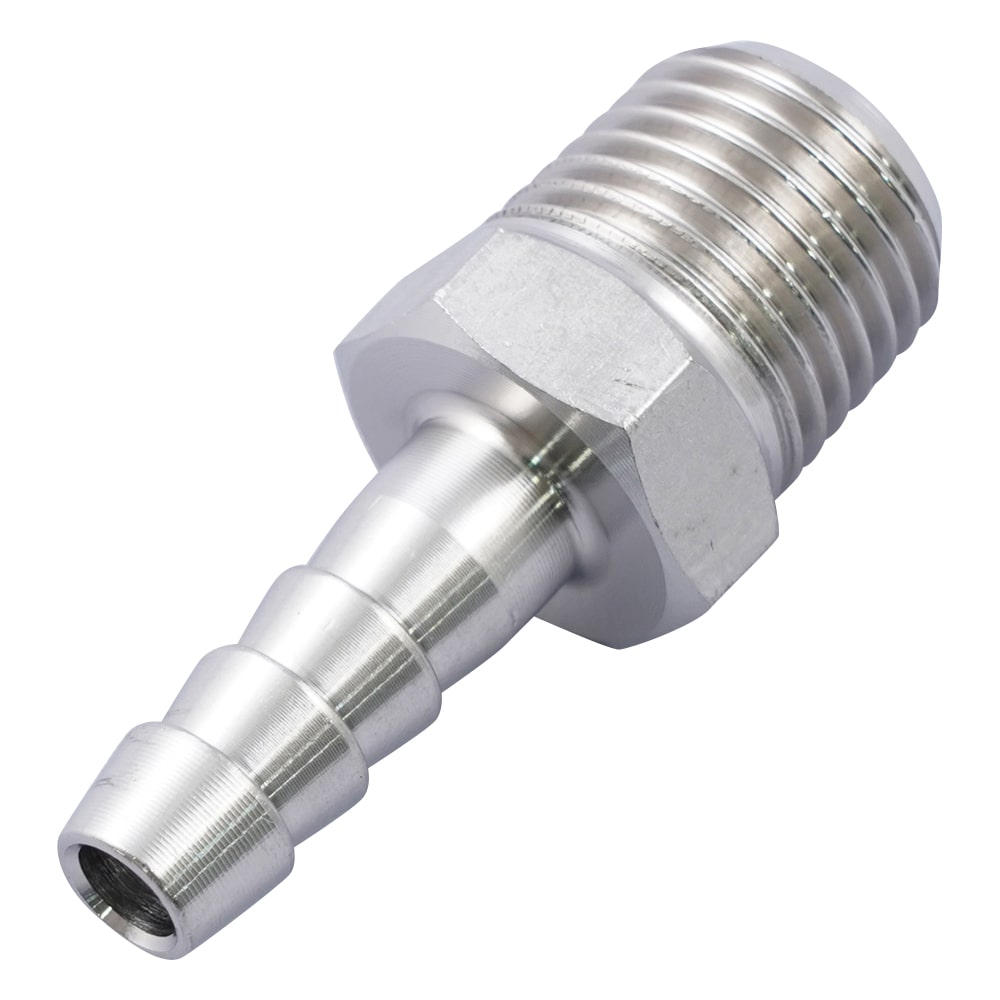 アズワン 六角ホースニップル(ステンレス製) 1/4PT-7 1個(ご注文単位1個)【直送品】