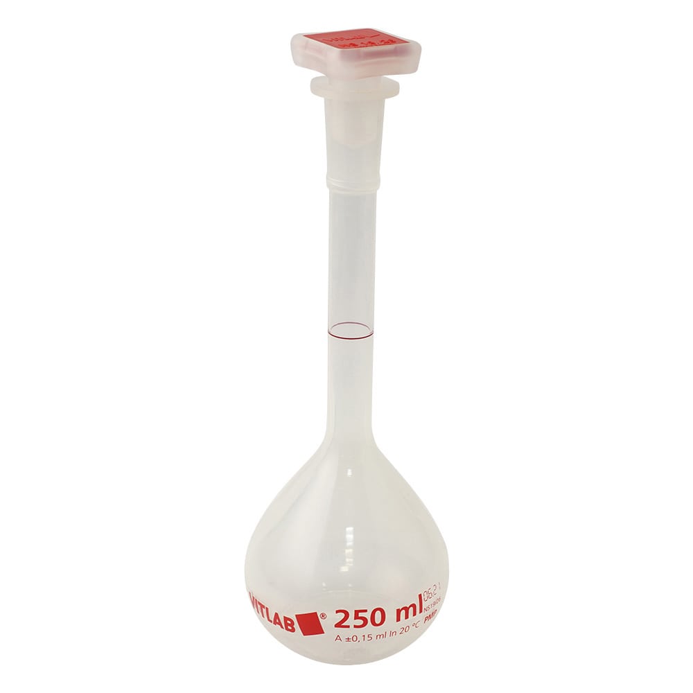 VITLAB PMPメスフラスコ(PP栓付き) 250mL 67404 1個(ご注文単位1個)【直送品】