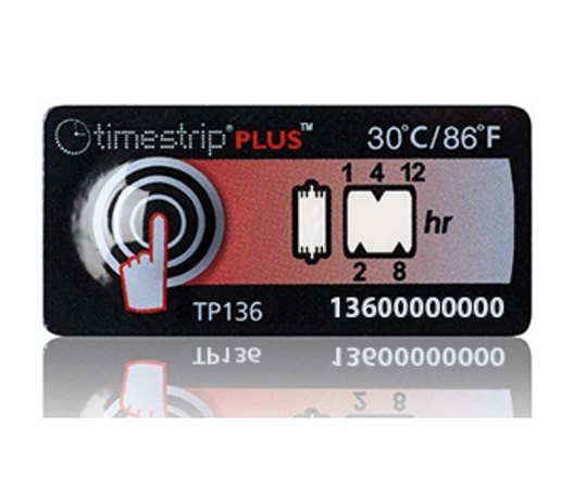 タイムストリップ 時間と温度 タイムストリップ ・プラス 30℃ 12時間 1袋(100枚入) TP136 1袋(ご注文単位1袋)【直送品】