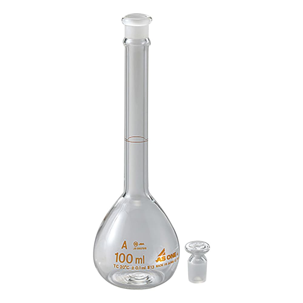 アズワン 酸洗浄済メスフラスコ 100mL 2030-07-20 1個(ご注文単位1個)【直送品】