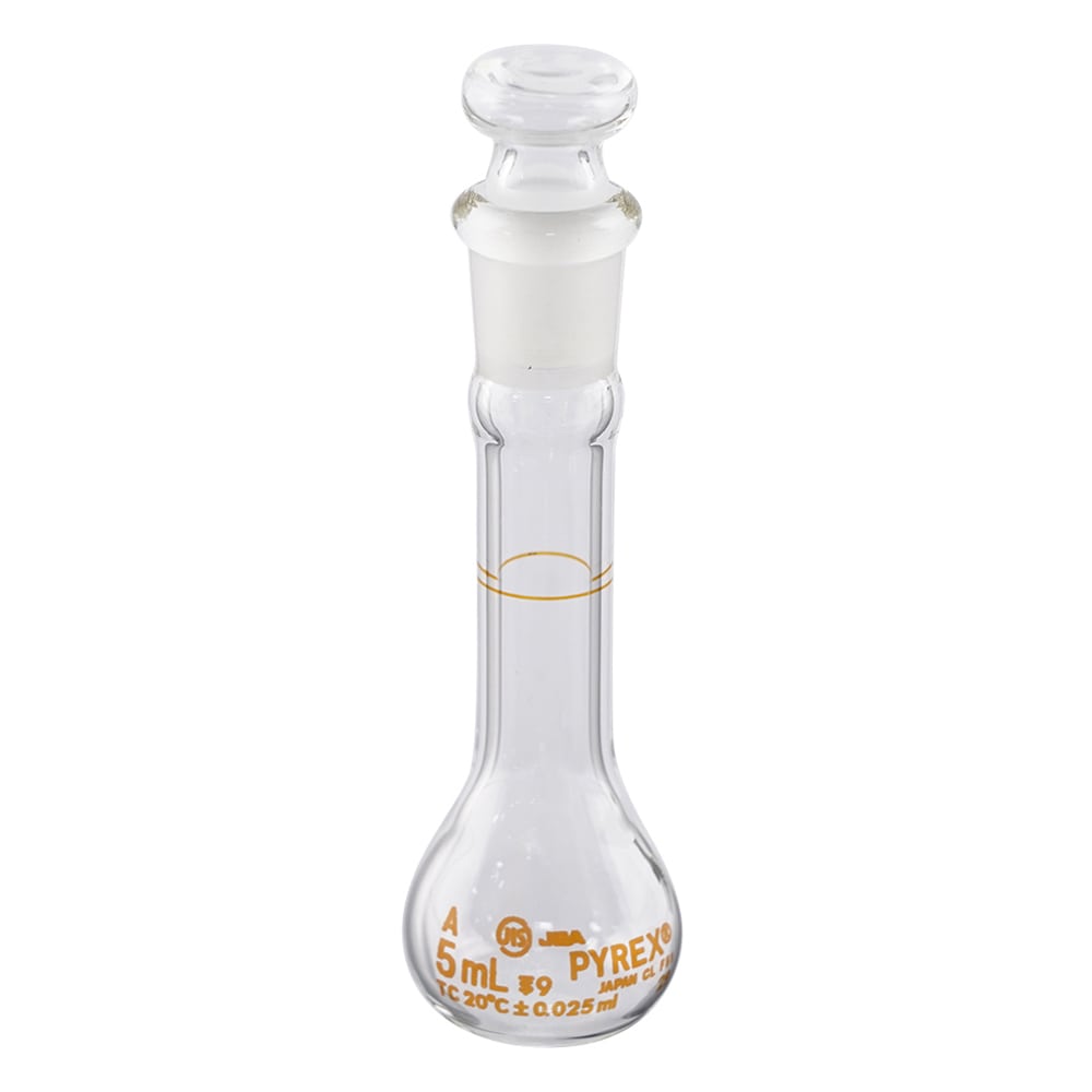 コーニング・PYREX メスフラスコ(JIS規格) 5mL 5640JIS-5 1個(ご注文単位1個)【直送品】