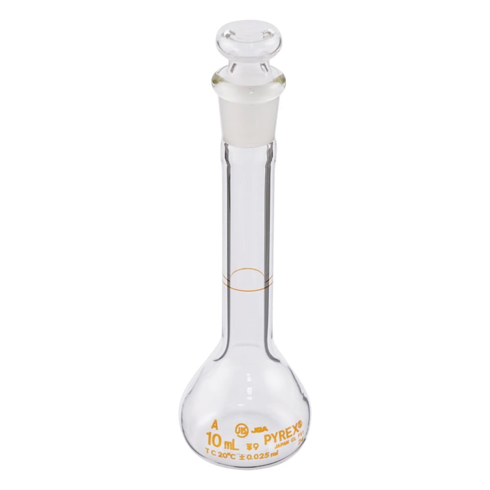 コーニング・PYREX メスフラスコ(JIS規格) 10mL 5640JIS-10 1個(ご注文単位1個)【直送品】