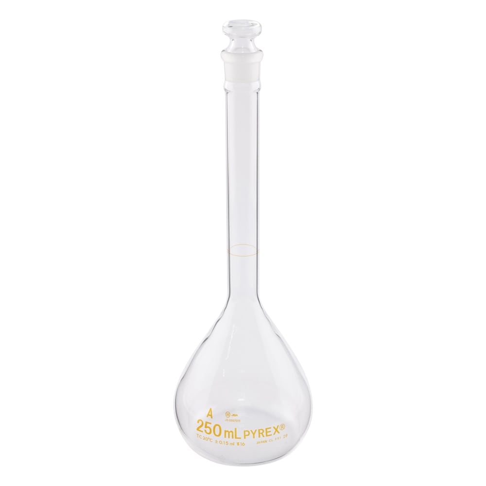 コーニング・PYREX メスフラスコ(JIS規格) 250mL 5640JIS-250 1個(ご注文単位1個)【直送品】