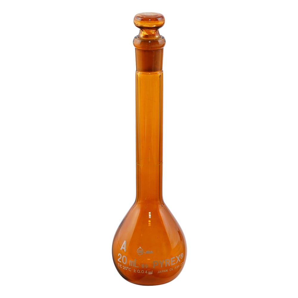 コーニング・PYREX メスフラスコ(JIS規格) 20mL 55640JIS-20 1個(ご注文単位1個)【直送品】