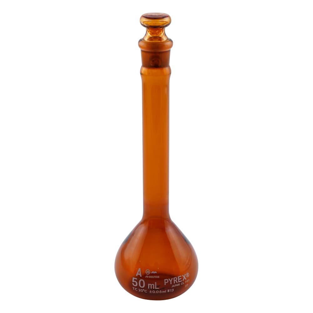 コーニング・PYREX メスフラスコ(JIS規格) 50mL 55640JIS-50 1個(ご注文単位1個)【直送品】