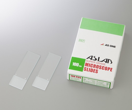 アズワン アズラボ スライドガラス(ソーダ) 100枚入 10127105P 縁研磨・透明フロスト 1箱(ご注文単位1箱)【直送品】