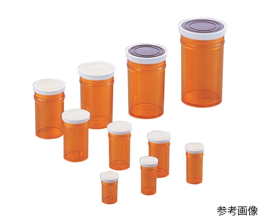 アズワン スチロール棒瓶(標本瓶) 300mL S-300茶 1本(ご注文単位1本)【直送品】