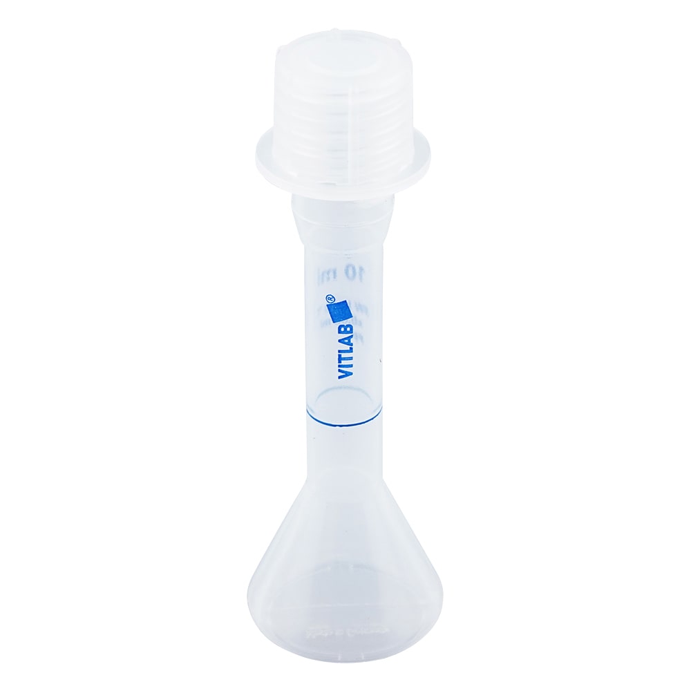 VITLAB スクリューキャップ付きPPメスフラスコ 10mL 677891 1個(ご注文単位1個)【直送品】