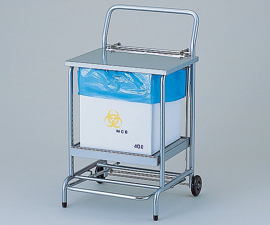 ナビス(アズワン) ダンボール用スタンド フタ付 シルバー NFD-1 1台(ご注文単位1台)【直送品】