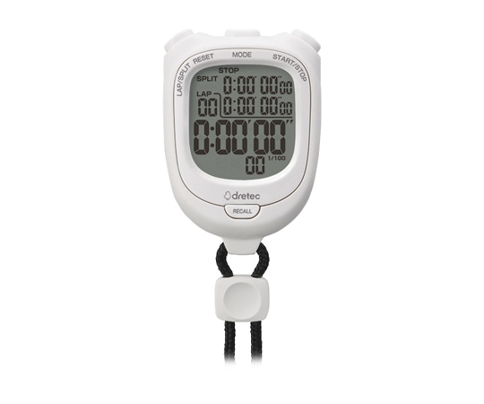 ドリテック ストップウォッチ スピールS ホワイト SW-121WT 1個(ご注文単位1個)【直送品】