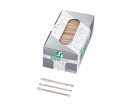 佐藤トレーディング 透明 無地袋入 妻楊枝(1000本入) 3713020 1組(ご注文単位1組)【直送品】