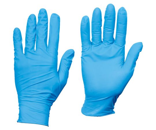 トラスコ中山 使い捨てニトリル手袋TGスタンダード 0.08粉無青M 100枚 TGNN08BM 1箱(ご注文単位1箱)【直送品】