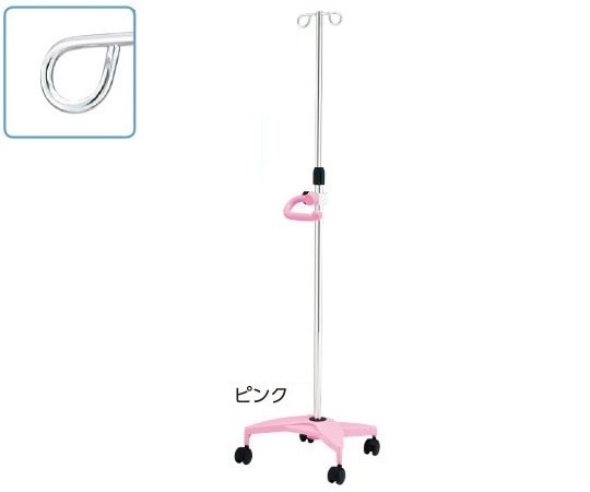 ナビス(アズワン) イルリガードルスタンド(ネスティングタイプ) 2本架 ピンク SAP2-H 1個(ご注文単位1個)【直送品】