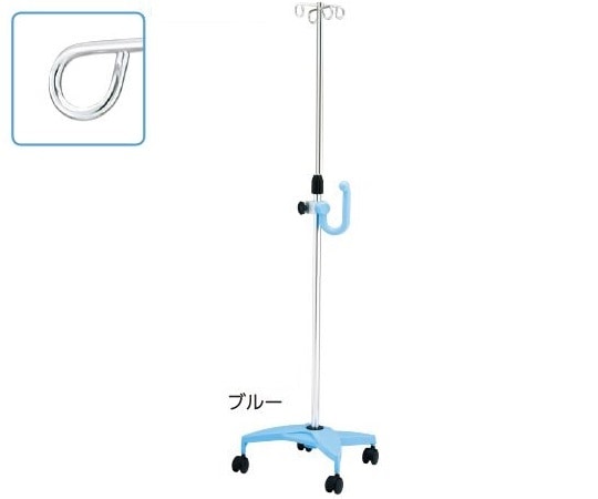 ナビス(アズワン) イルリガードルスタンド(ネスティングタイプ) 4本架 ブルー SAP4-H 1個(ご注文単位1個)【直送品】