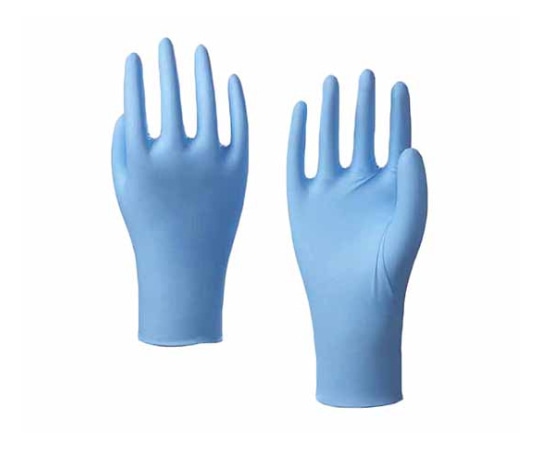 ショーワグローブ ニトリストR・タフ（パウダーフリー） ブルー M 100枚入　883-M 1箱（ご注文単位1箱）【直送品】