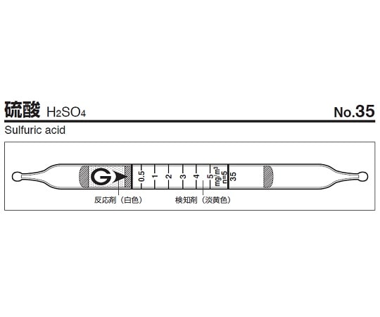 ガステック ガス検知管 硫酸 35 1箱(ご注文単位1箱)【直送品】
