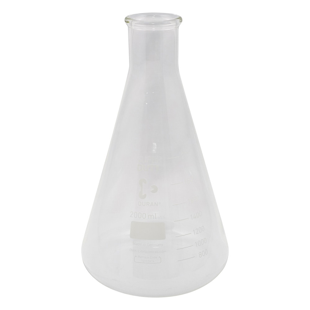 SCHOTT/DURAN 極厚三角フラスコ 2000mL 212176303 1個(ご注文単位1個)【直送品】