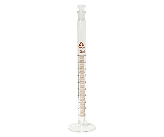 アズワン 有栓メスシリンダー(硬質ガラス製) 10mL 1個(ご注文単位1個)【直送品】