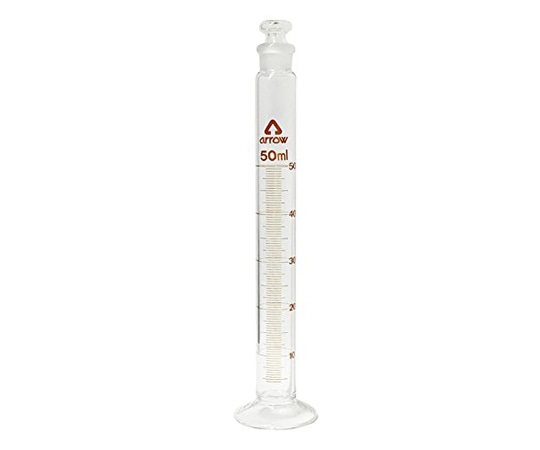 アズワン 有栓メスシリンダー(硬質ガラス製) 50mL 1個(ご注文単位1個)【直送品】