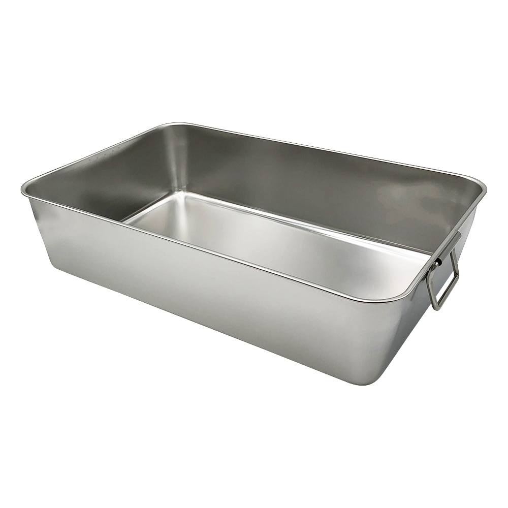 アズワン ステンレス角型バット/手付(638×428×151mm)1枚 2枚取 1個(ご注文単位1個)【直送品】