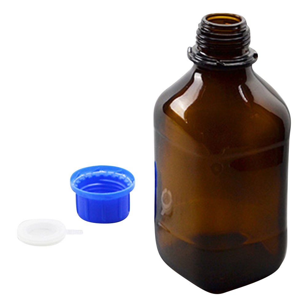 VITLAB 茶褐色ガラスボトル(全体コーティングタイプ) GL-32 角形 100mL 1671506 1本(ご注文単位1本)【直送品】