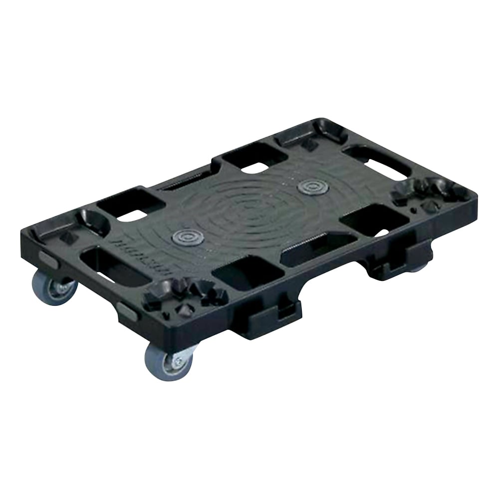 ナンシン 樹脂連結平台車 ブラック PD-403-2SE 1個(ご注文単位1個)【直送品】