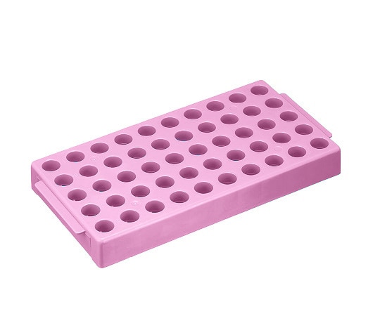 Simport クライオバイアル用ラック 50本収納 100×200×25mm ピンク 1箱(4個入) T315-10 1箱(ご注文単位1箱)【直送品】