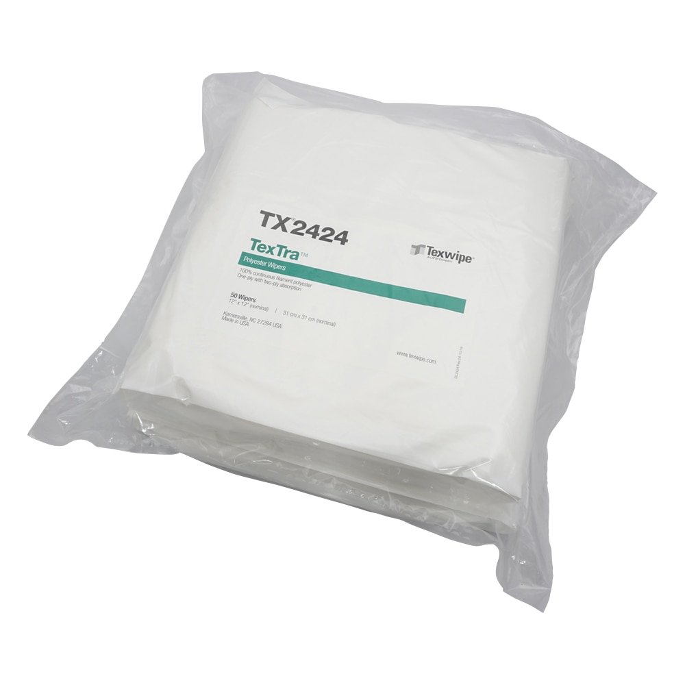 テックスワイプ(Texwipe) マイクロワイパー Textra 310×310mm 1袋(50枚/袋×2袋入) TX2424 1袋(ご注文単位1袋)【直送品】
