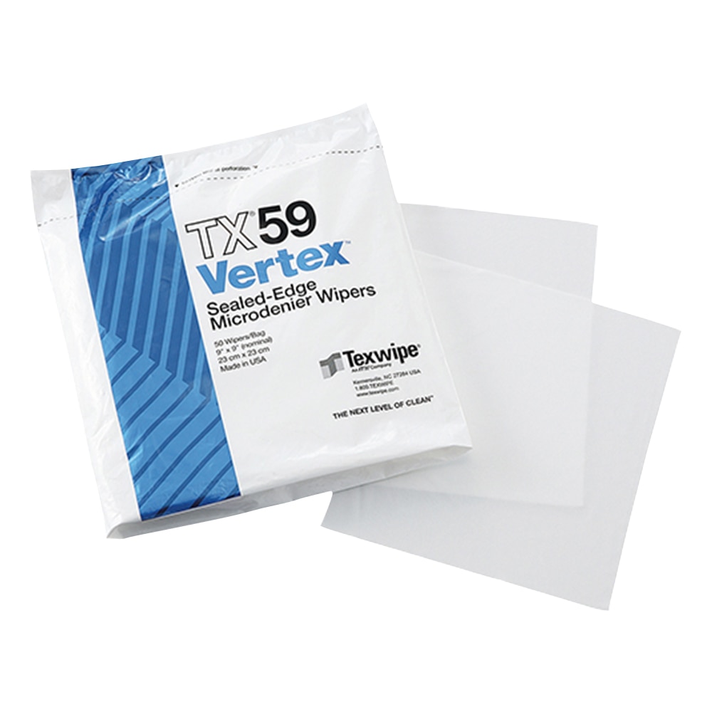 テックスワイプ(Texwipe) マイクロワイパー Vertex 230×230mm 1袋(100枚入) TX59 1袋(ご注文単位1袋)【直送品】