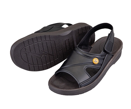 アズピュア(アズワン) アズピュアESDサンダル 黒 LL 1足(ご注文単位1足)【直送品】