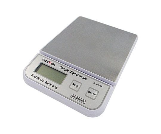 GREATTOOL(アークランドサカモト) 簡易デジタルはかり 5kg 取引証明以外用 ※予備電池付 GTDS-05K 1個(ご注文単位1個)【直送品】