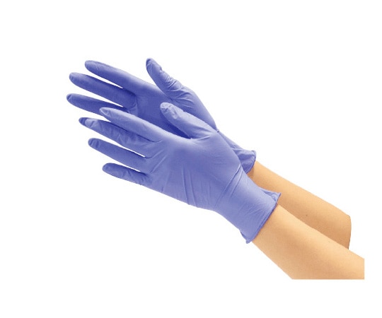 川西工業 ニトリル使いきり極薄手袋　粉無　100枚入　ブルー　M　2039 1箱（ご注文単位1箱）【直送品】
