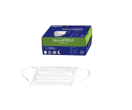 クラレクラフレックス ストレッチマスク 息楽タイプ エコノミー 1箱(50枚入) EF 1箱(ご注文単位1箱)【直送品】