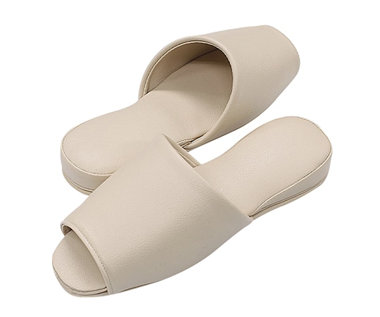 ストロング スリッパ(抗菌カラーテンダー・6足入) 前開き ベージュ 1袋(ご注文単位1袋)【直送品】